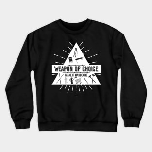 Weapon Of Choice (White) Crewneck Sweatshirt